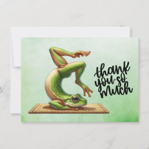 Frosch-Yoga vielen Dank Dankeskarte