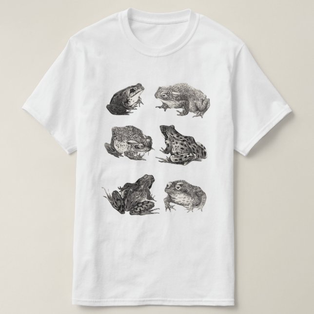 Frosch Zeichnend Grafik T-Shirt (Design vorne)