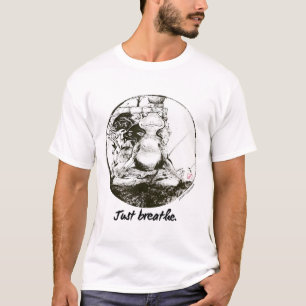 Frosch Zen Yoga Nur Atem Meditation Kunst Tinte T-Shirt