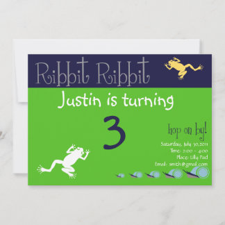 Frosch zum Geburtstag Einladung