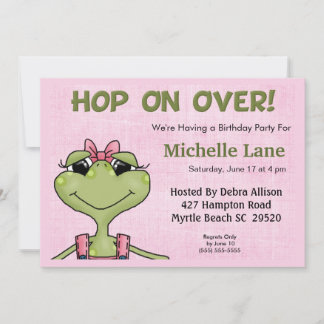 Frosch zum Geburtstag Einladung für Mädchen