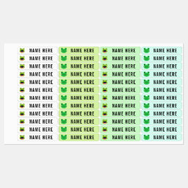 Frosch zurück zum Schulnamen wasserdichte Etikette Etiketten