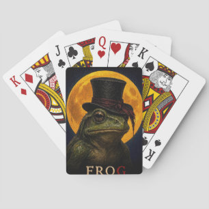 Frosch-Zylinderhut-Gotischer Surrealismus Spielkarten