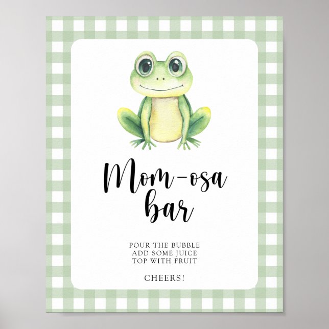 Froschbaby-Dusche - Momosa Bar Poster (Vorne)