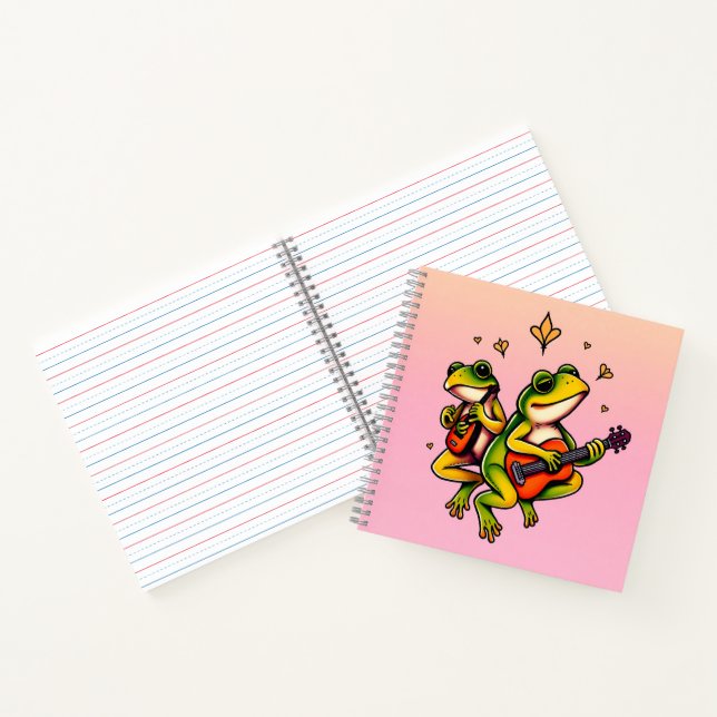 Froschband in Harmonie Notizbuch (Innenseite)
