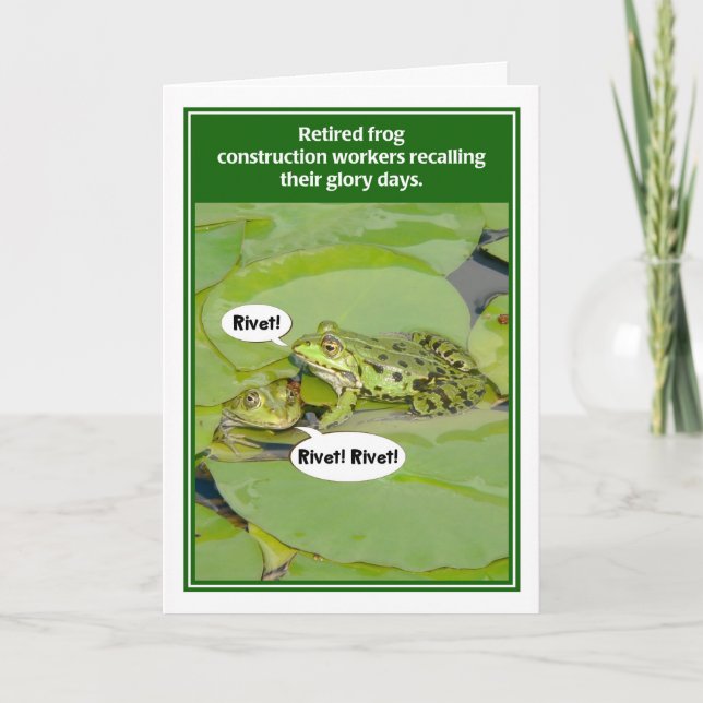 Froschbauer Funny Retirement Card Karte (Vorderseite)