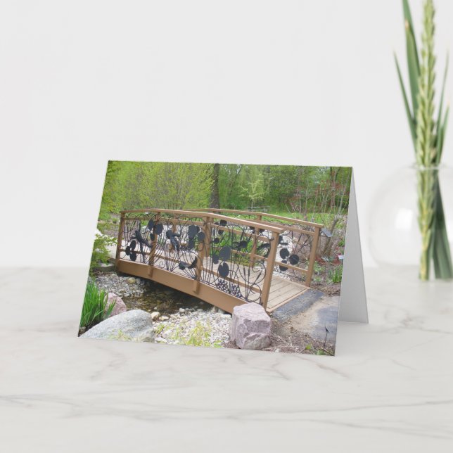 Froschbrücke im botanischen Garten Foto Ruhestand Karte (Vorderseite)