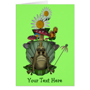 Froschdruck auf der Niedlichen Karte Throne