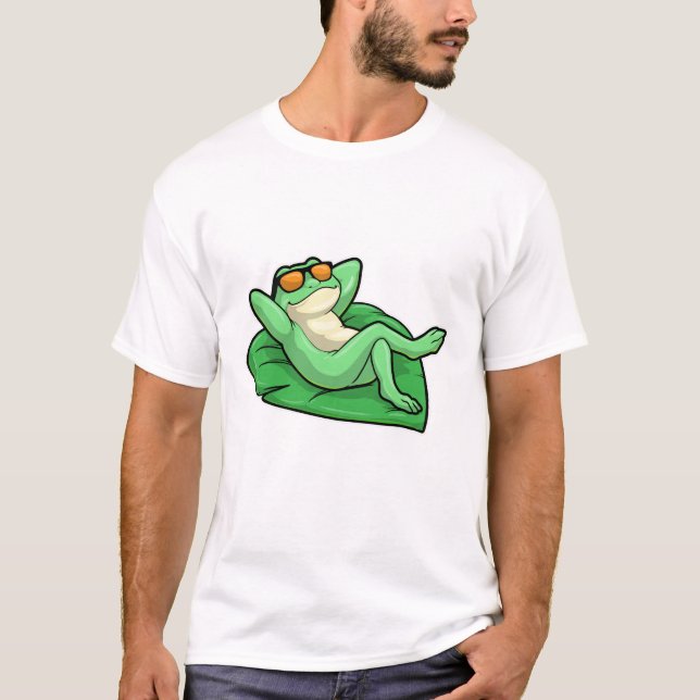 Frösche auf Leaf mit Sonnenbrille T-Shirt (Vorderseite)