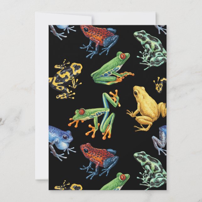 Frösche auf schwarz (Vorderseite)