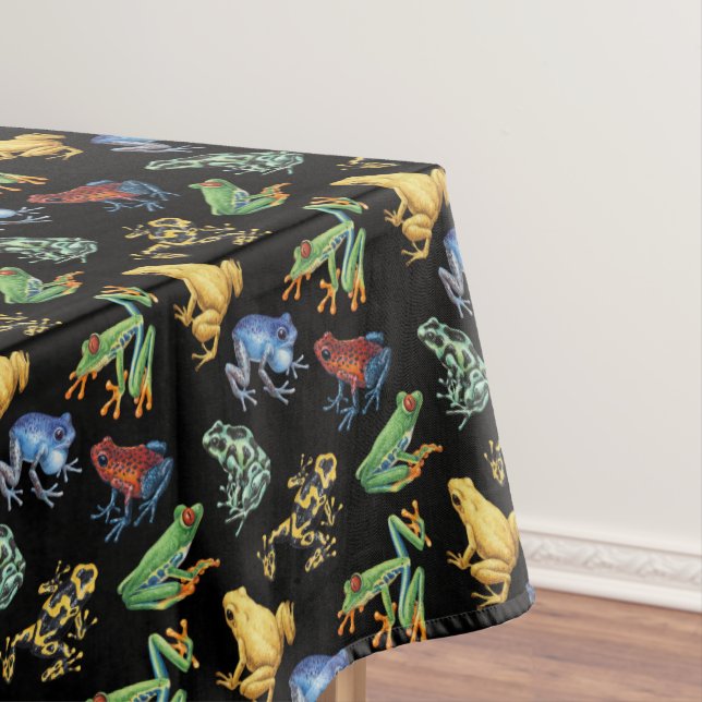 Frösche auf schwarz tischdecke (Beispiel)