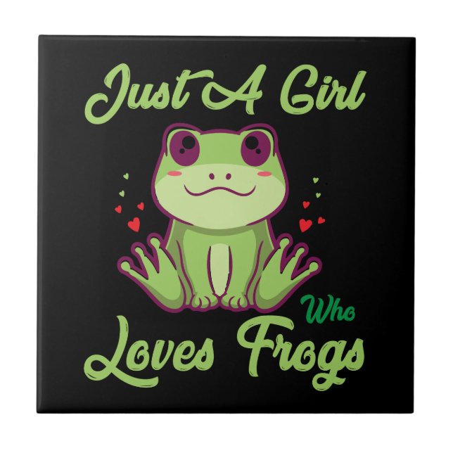 Frösche-Design für Lieben Fliese (Vorderseite)