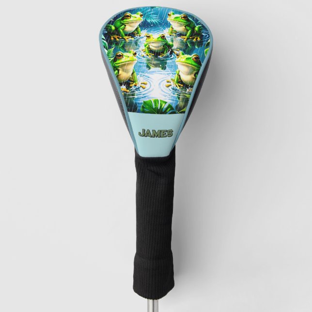 Frösche-Fahrer Golf Headcover (Vorderseite)