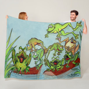 Frösche Fleecedecke