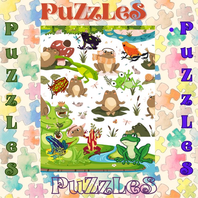 Frösche Galore im Teich Puzzle (Von Creator hochgeladen)