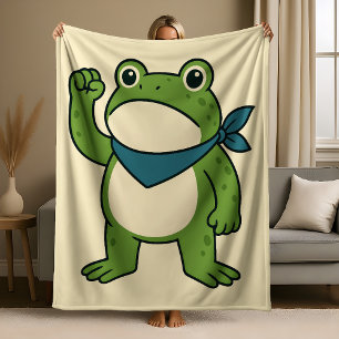 Frösche gegen den Faschismus Portland Frosch Prote Fleecedecke