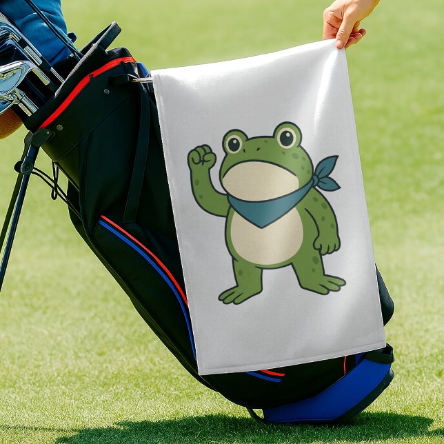 Frösche gegen den Faschismus Portland Frosch Prote Golfhandtuch (Von Creator hochgeladen)