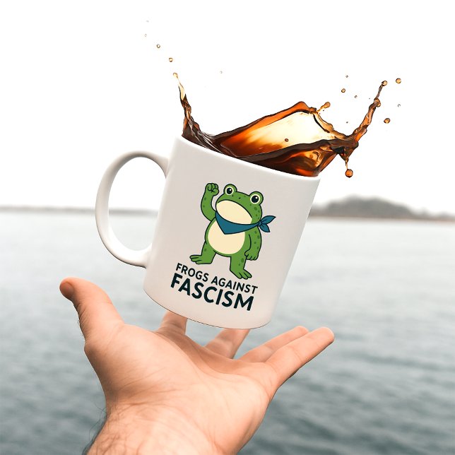 Frösche gegen den Faschismus Portland Frosch Prote Kaffeetasse (Von Creator hochgeladen)