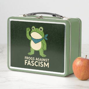 Frösche gegen den Faschismus Portland Frosch Prote Metall Brotdose