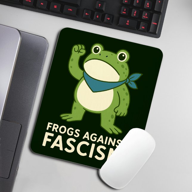 Frösche gegen den Faschismus Portland Frosch Prote Mousepad (Von Creator hochgeladen)