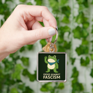 Frösche gegen den Faschismus Portland Frosch Prote Schlüsselanhänger