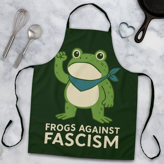 Frösche gegen den Faschismus Portland Frosch Prote Schürze (Von Creator hochgeladen)