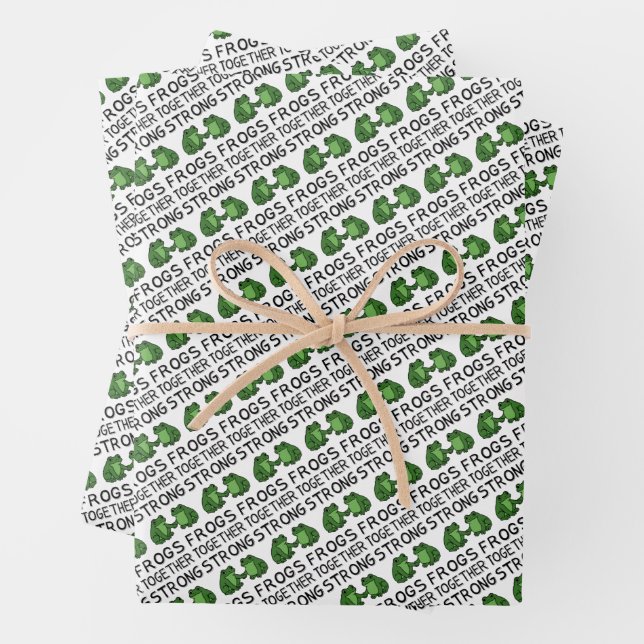 Frösche gemeinsam stark Portland Frosch Protest Geschenkpapier Set (Beispiel)