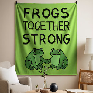 Frösche gemeinsam stark Portland Frosch Protest Wandteppich