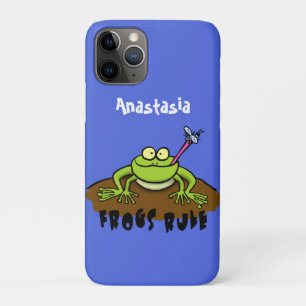 Frösche herrschen lustig-grüner Frosch-Cartoon Case-Mate iPhone Hülle