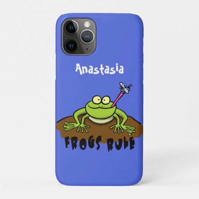 Frösche herrschen lustig-grüner Frosch-Cartoon Case-Mate iPhone Hülle (Rückseite)