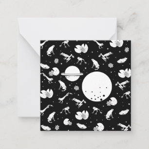 Frösche im Weltraum Mitteilungskarte
