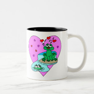 Frösche in der Liebe Zweifarbige Tasse