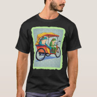 Frösche in einer Rickshaw