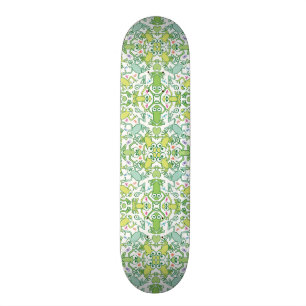 Frösche in jeder Ecke dieses schlanken Musters Skateboard