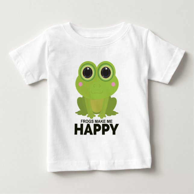 Frösche machen mich glücklich baby t-shirt (Vorderseite)