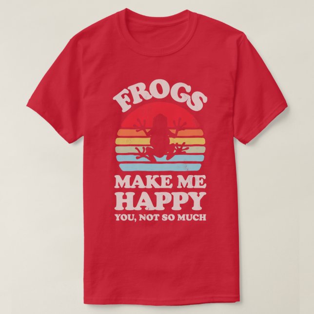 Frösche machen mich glücklich, wenn ich ein Sunset T-Shirt (Design vorne)