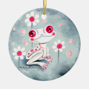 Frösche Mädchenhaft Rosa Niedlich Keramikornament
