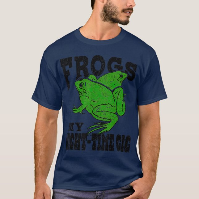 Frösche mein Gig Frosch in der Nacht Jäger Geschen T-Shirt (Vorderseite)