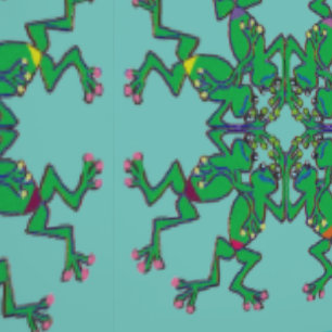 Frösche mit lustigen Kindern Badezimmertapete Tapete