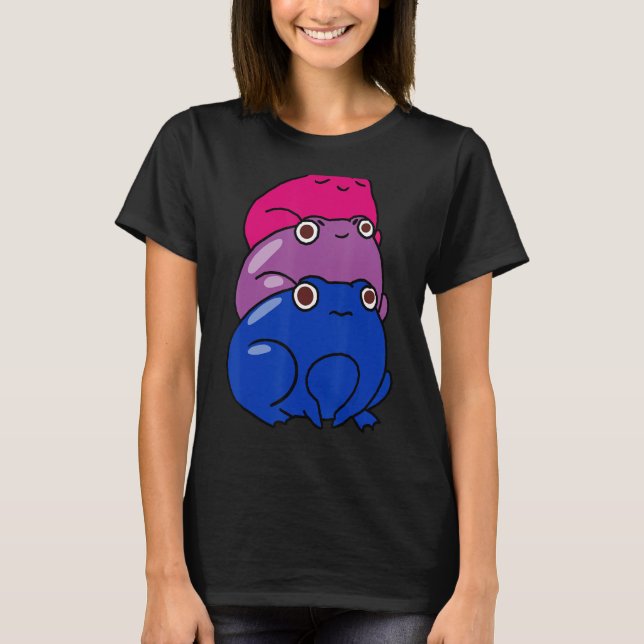Frösche Pile Bisexuality Flag Bisexual Lgbt Pride  T-Shirt (Vorderseite)