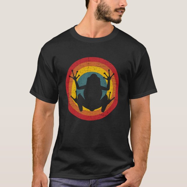Frösche Retro Vintager Amphibienfrösche T-Shirt (Vorderseite)