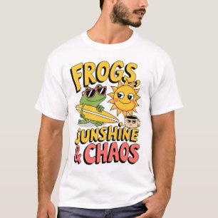 Frösche, Sonnenschein und Chaos - Spaß Sommer Männ T-Shirt