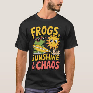 Frösche, Sonnenschein und Chaos - Spaß Sommer Männ T-Shirt