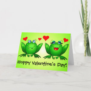 Frösche Süß Lustig Hüpfen Valentinstag Feiertagskarte