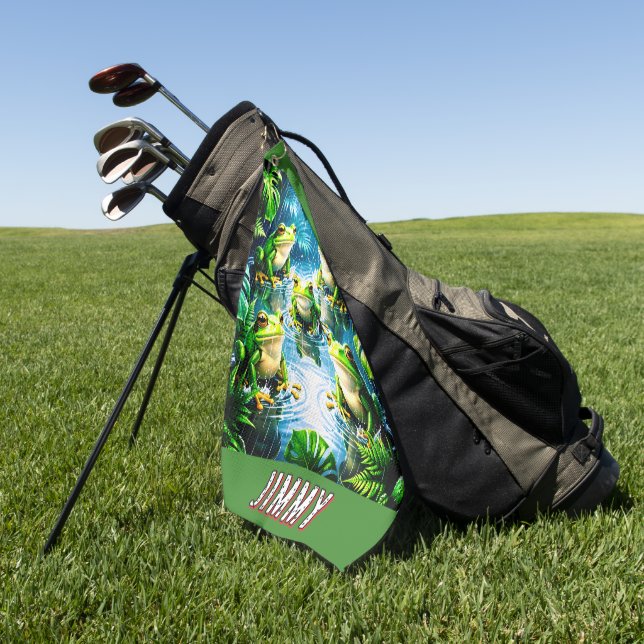 Frösche Tier Golf Handtuch (Gras)