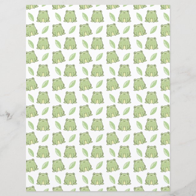 Frösche Und Blätter Scrapbook  (Vorderseite)