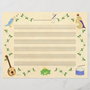 Frösche und Bunnies Musikhandschriften