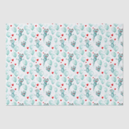 Frösche und Herzen Frösche als Ballons Seidenpapier