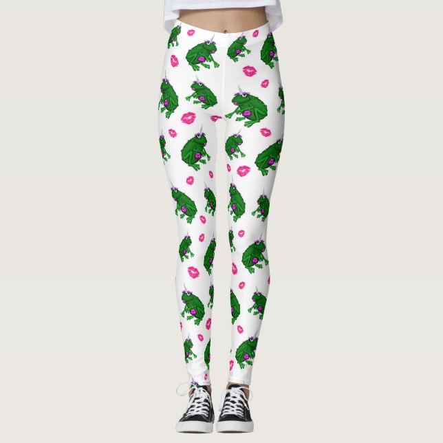 Frösche und Küsse Leggings (Vorderseite)