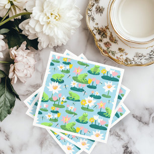 Frösche und Lilienpolster Niedlich BABY SHOWER Geb Serviette